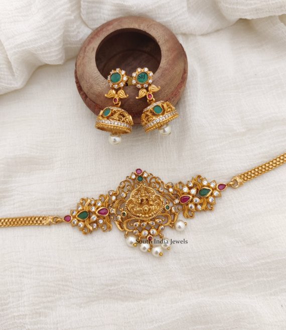 Lakshmi Design AD Choker- South India Jewels- Online Shop