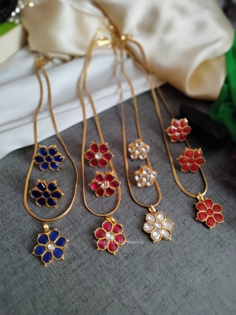 Marvelous Flower Pendant Set (2)