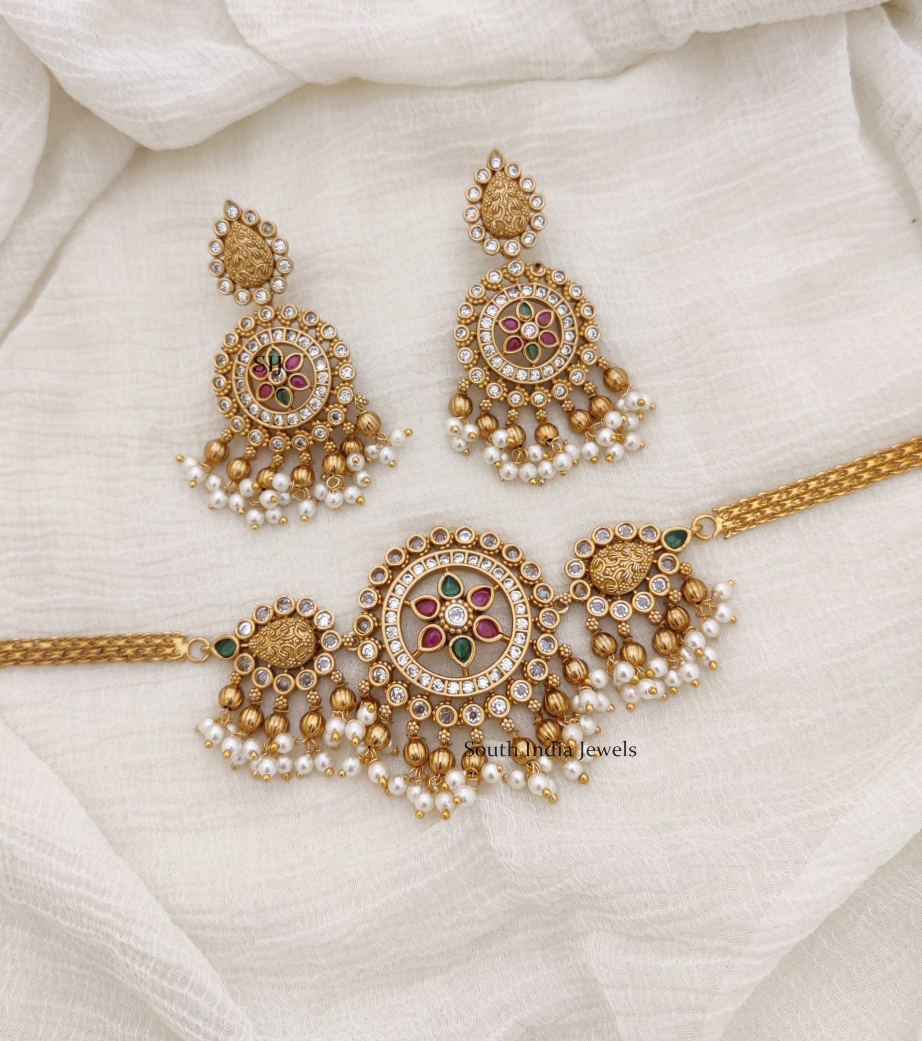 Guttapusalu Design Choker- South India Jewels- Online Shop