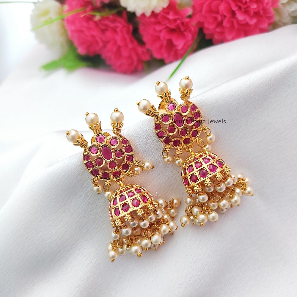 Marvelous Kemp Design Jhumkas