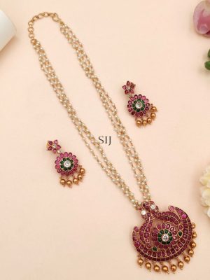 Multi-Layers-Pearls-Haram-with-Floral-Kemp-Pendent