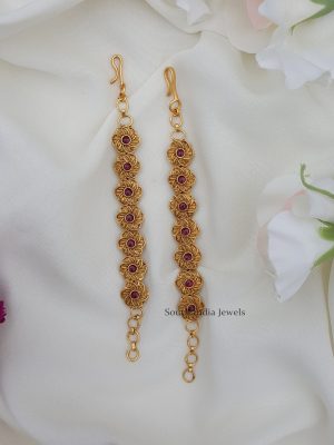 Stunning Floral Design Ear Chain