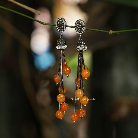 Stunning Orange Design Earrings