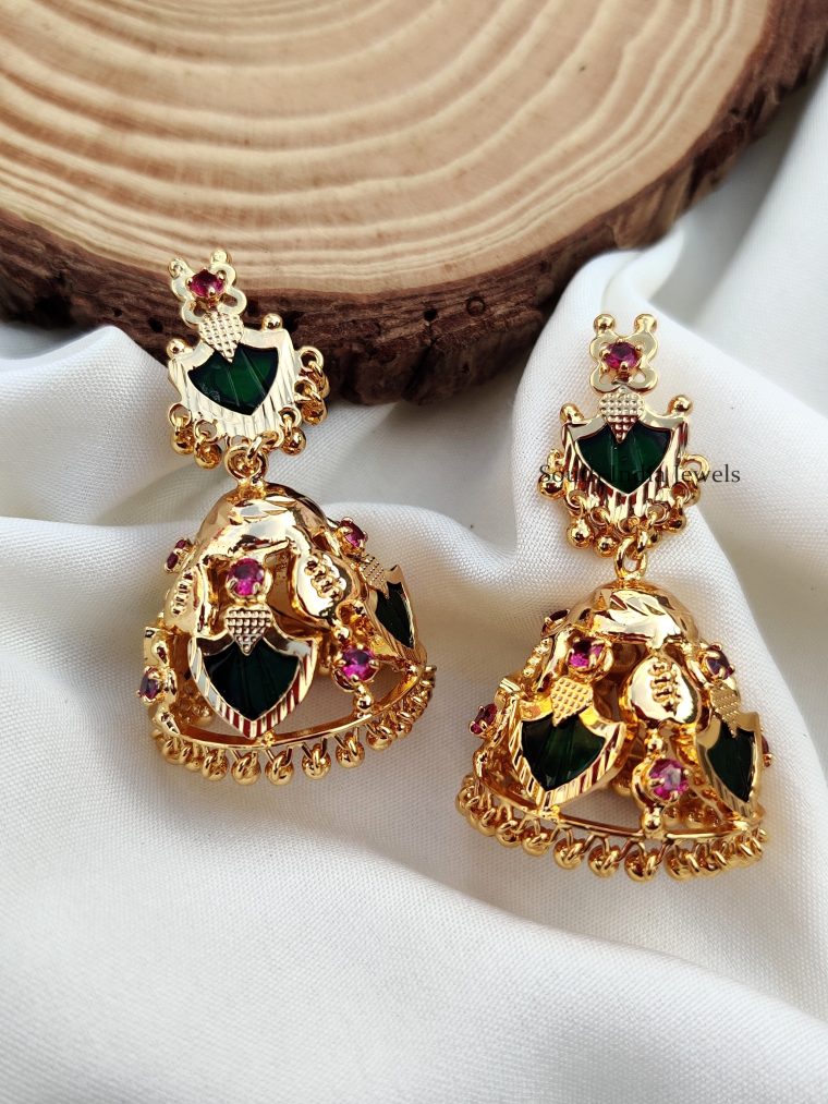 Buy Palakka Jhumkas Online | Premium Quality - South India Jewels