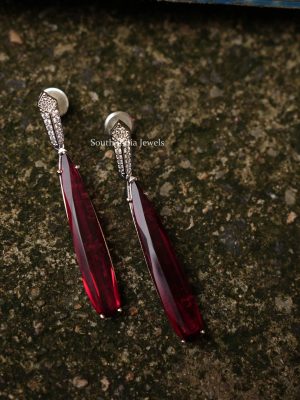 Unique Red Design Earrings