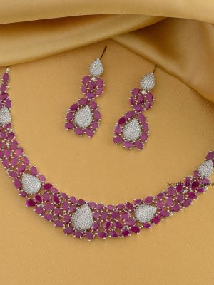 Unique Ruby Zircon Choker