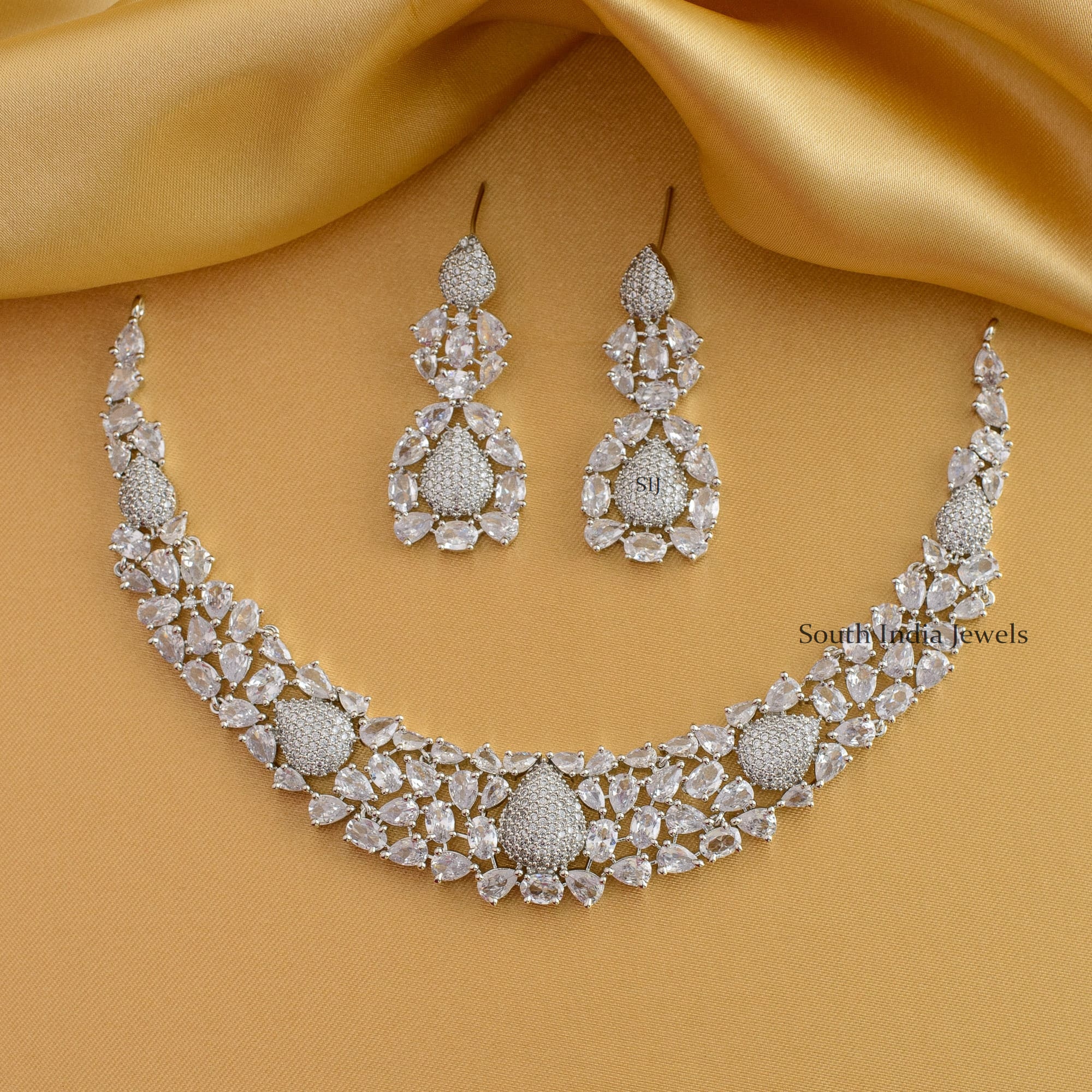 Exquisite White Zircon Choker-Exquisite White Zircon Choker