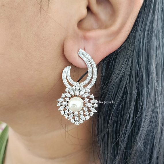 Awesome CZ Floral Earrings (