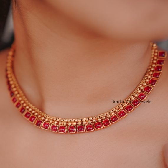 Beautiful Ruby Design Necklace (2)