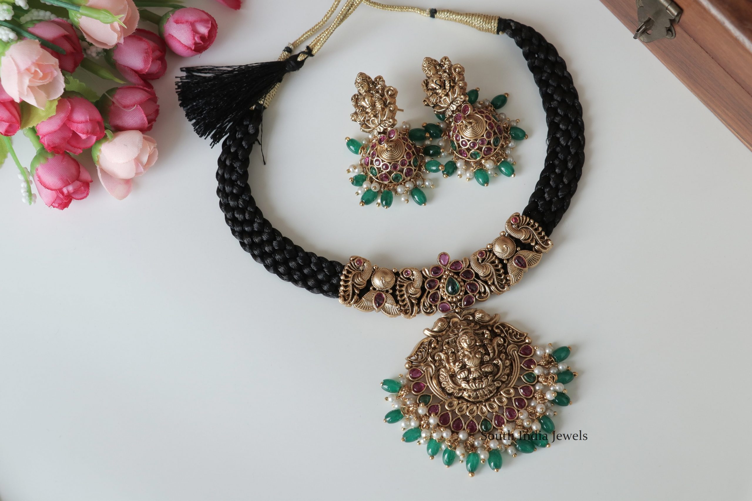 Black Thread Nabhita Necklace South India Jewels Online Shop