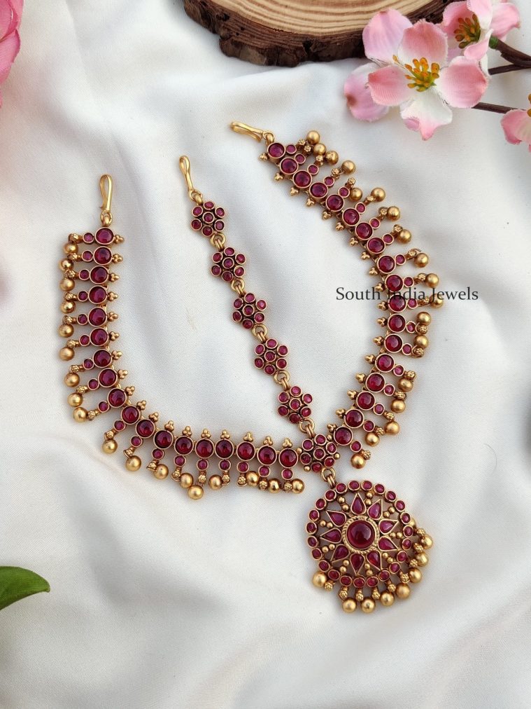 Bridal Ruby Design Head Set