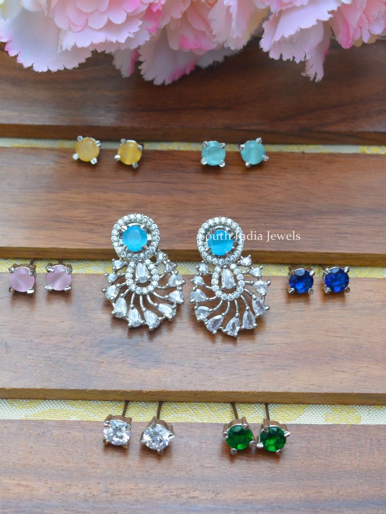 Classic Color Changable Stones Earrings