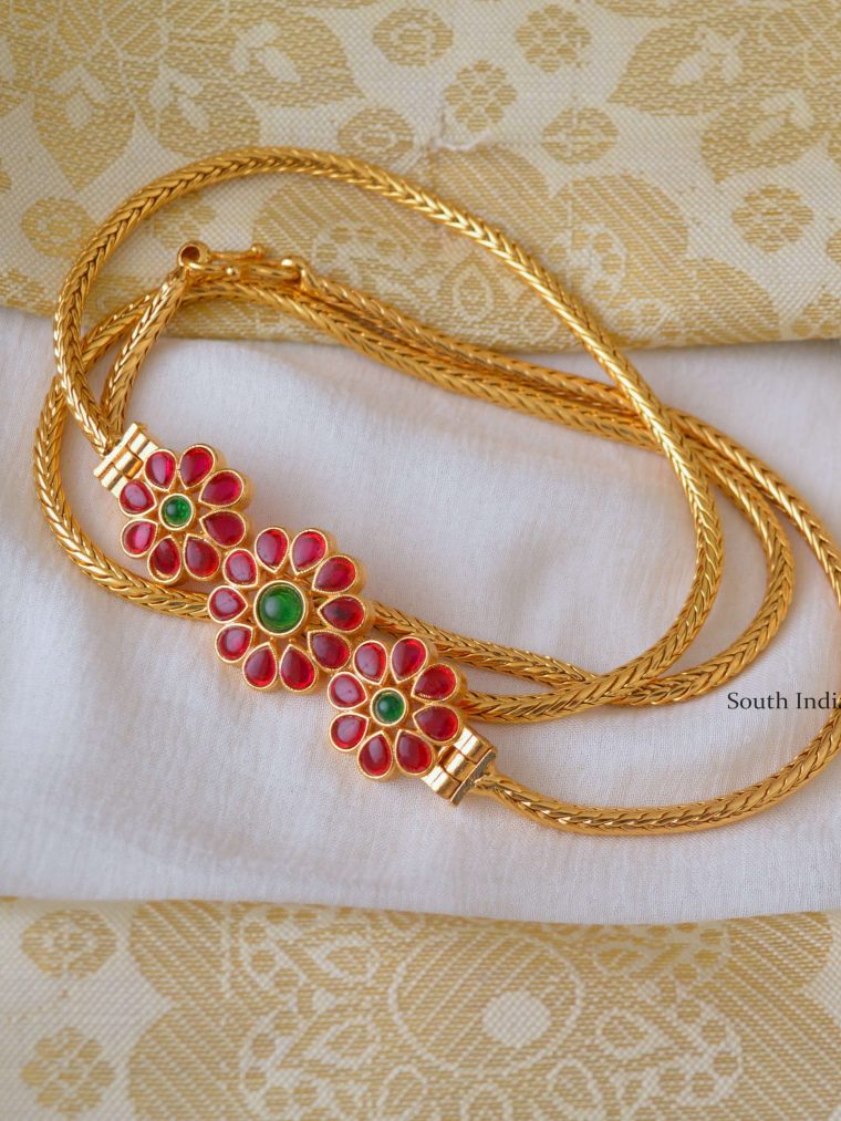 Classic Floral Design Mugappu Chain