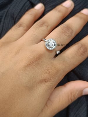 Cute CZ Stones Adjustable Ring (