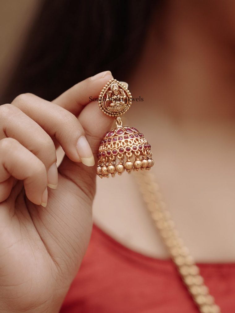 Dazzling Lakshmi Gold Beaded Haram (2)