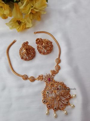 Fabulous Peacock Design Necklace (2)