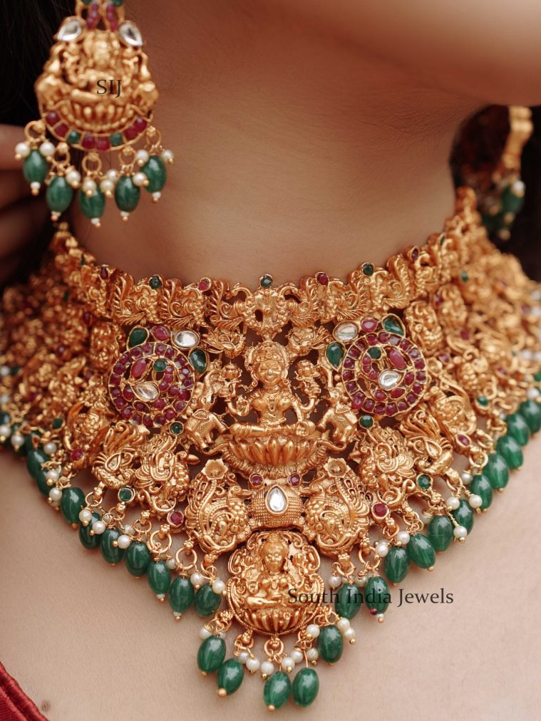 Pretty Lakshmi Design Stones Choker