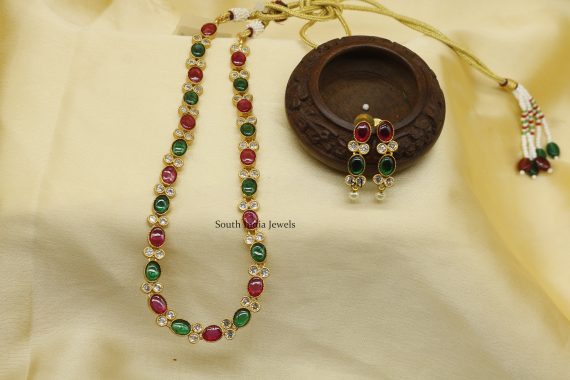 Ruby Green Stones Design Necklace