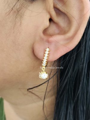 Simple CZ Stones Earrings (1)