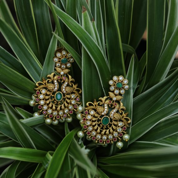 Stunning Dual Peacock Earrings