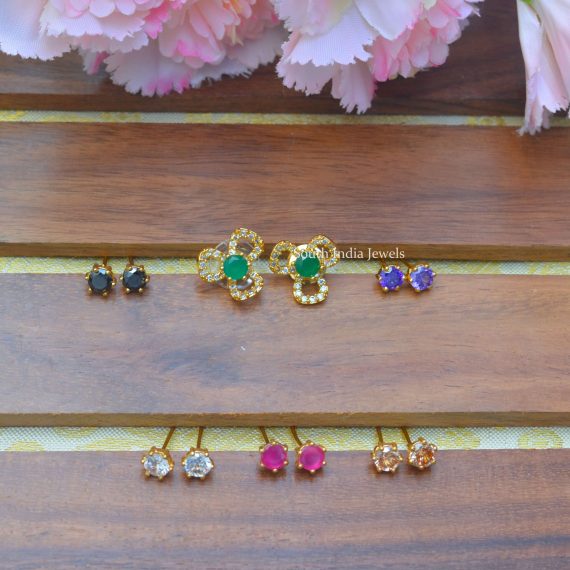 Trendy Color Changable Stones Earrings