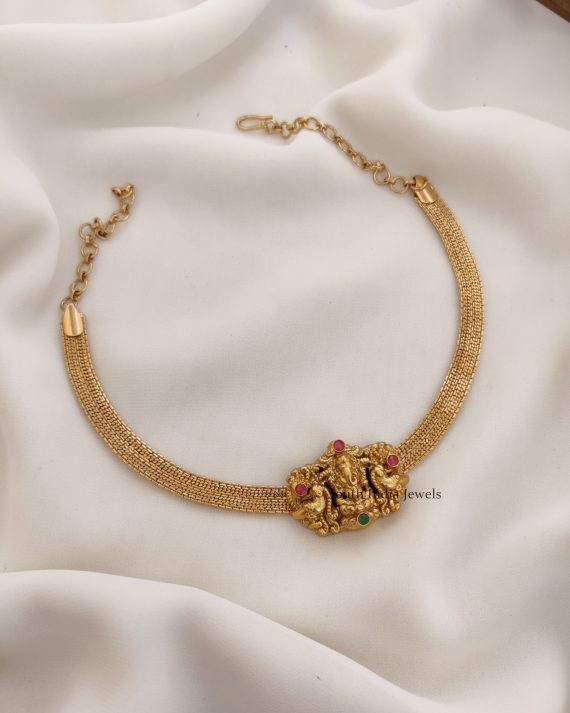 Trendy Ganesha Peacock Necklace