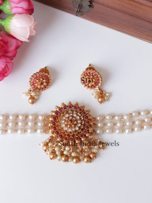 Unique Pearl Matte Finish Choker (2)