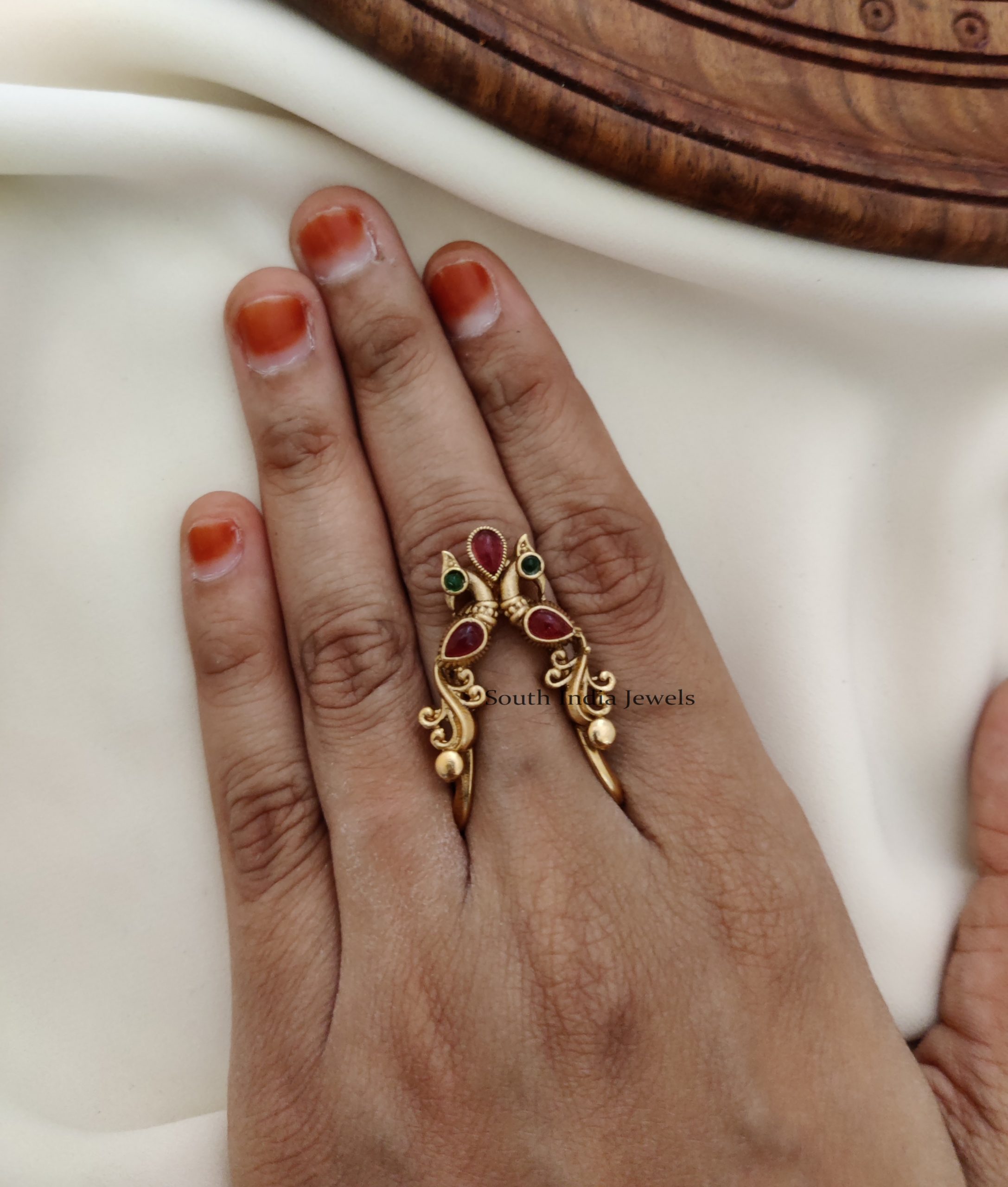 Peacock ring | Bridal jewellery earrings, Gold jewellery design necklaces, Ring  jewellery design