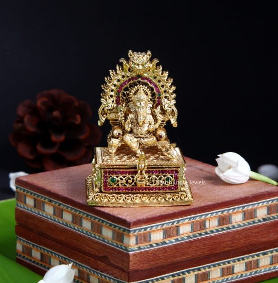 Antique Ganesha Kumkum Box