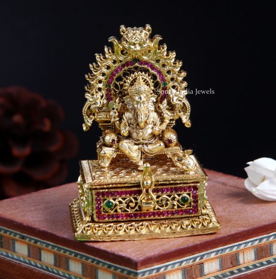 Antique Ganesha Kumkum Box