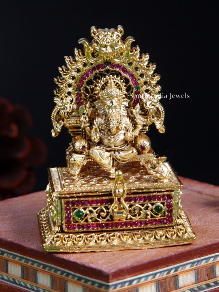 Antique Ganesha Kumkum Box