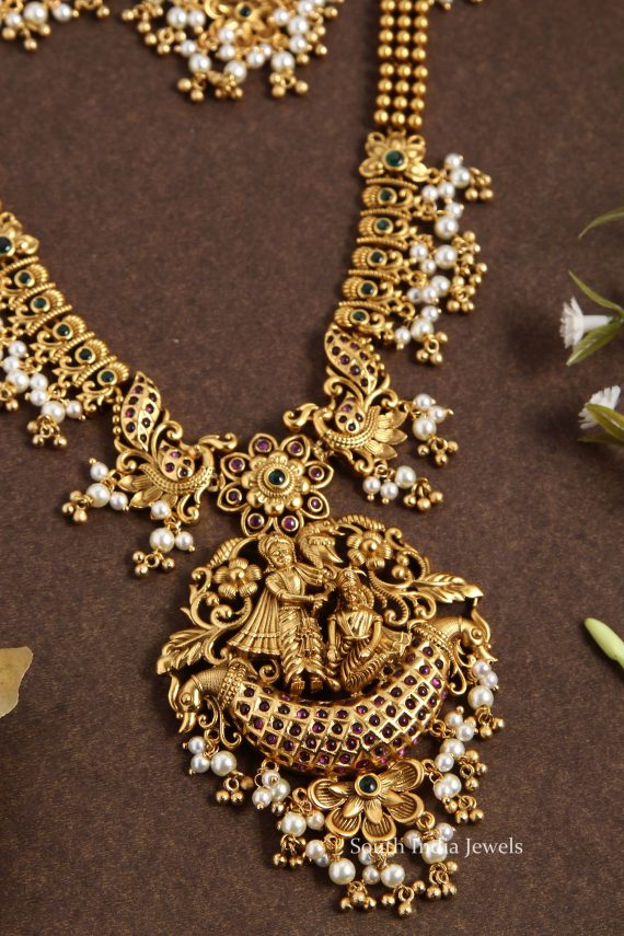 Antique Radha Krishna Haram-South India Jewels- Online shop