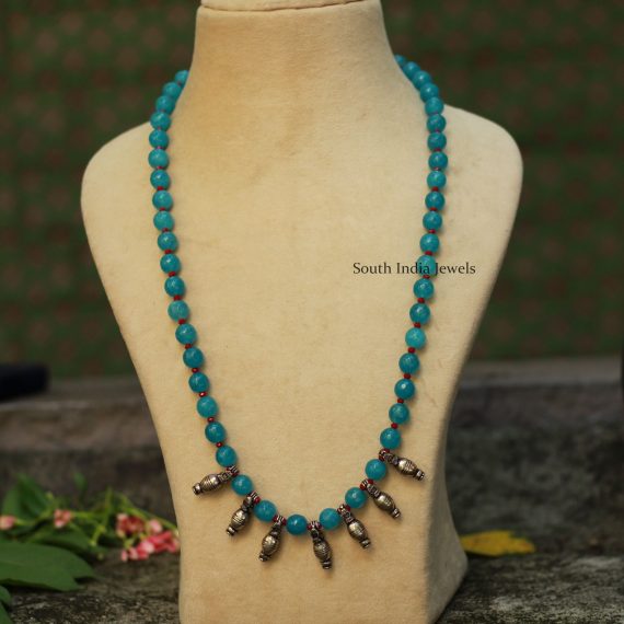 Awesome Blue Beaded Necklace