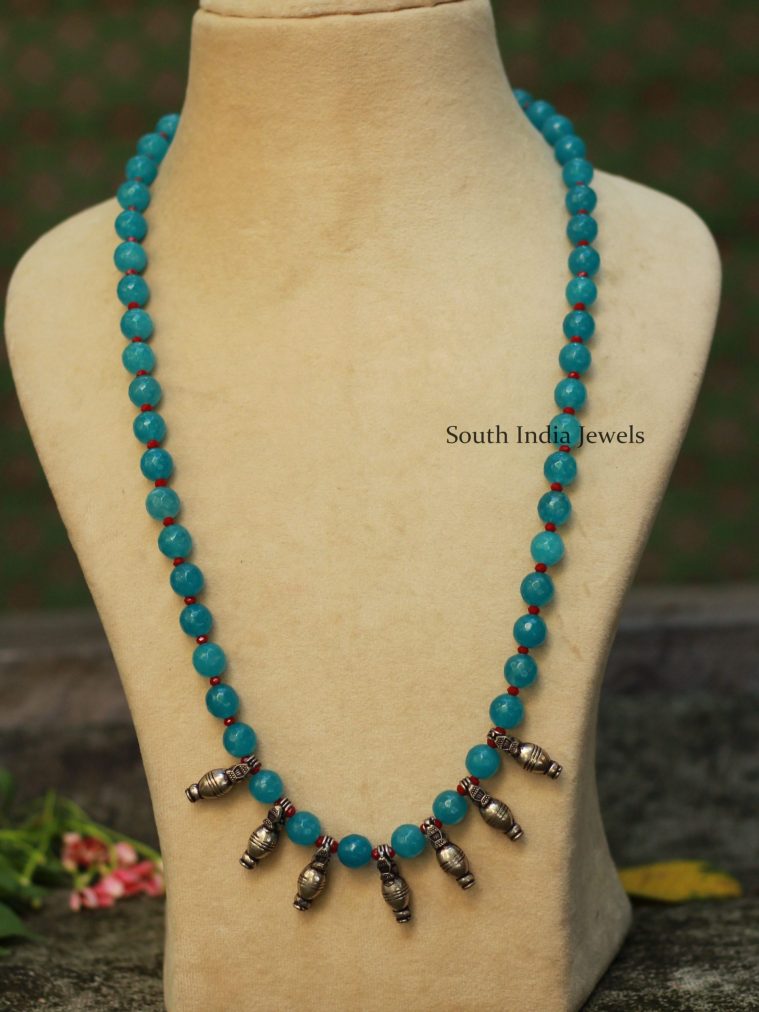 Awesome Blue Beaded Necklace