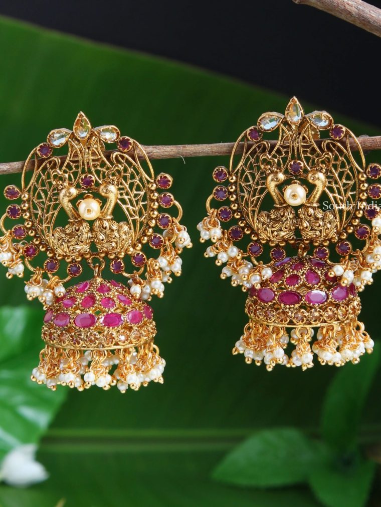 Bridal Dual Peacock Jhumkas