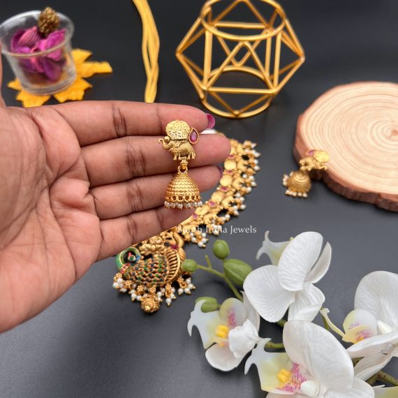 Cute Lakshmi Design Necklace (2)