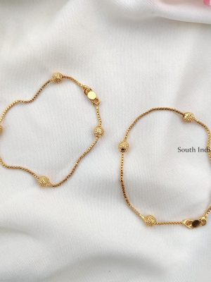 Fancy Ball Design Kids Anklets