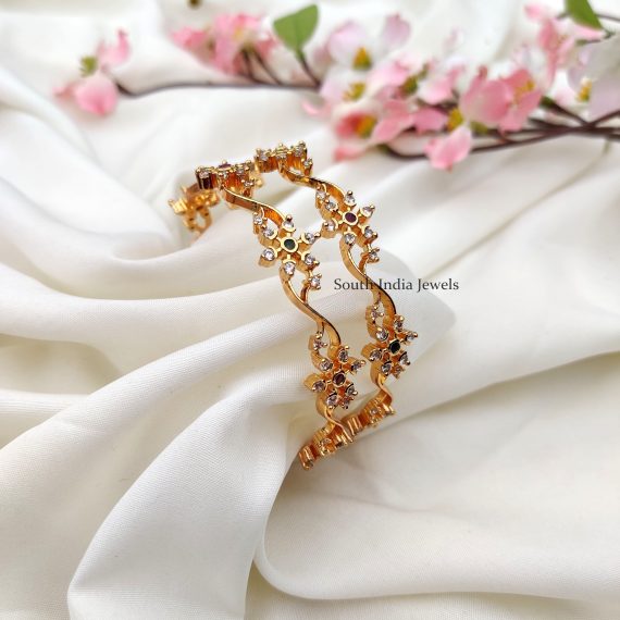 Floral AD Stone Bangles
