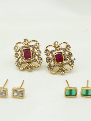 Interchangeable Stone Kemp Earrings