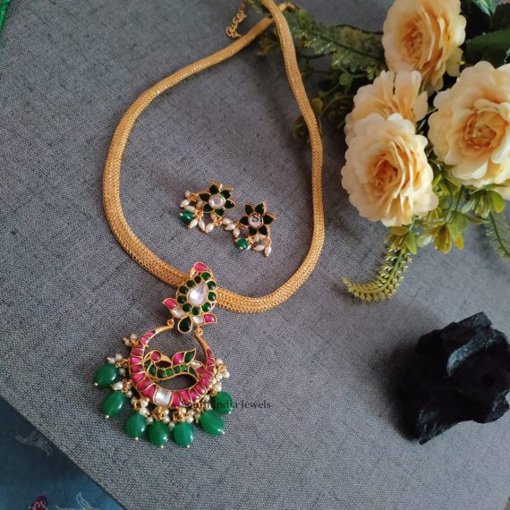 Kundan Design Floral Necklace