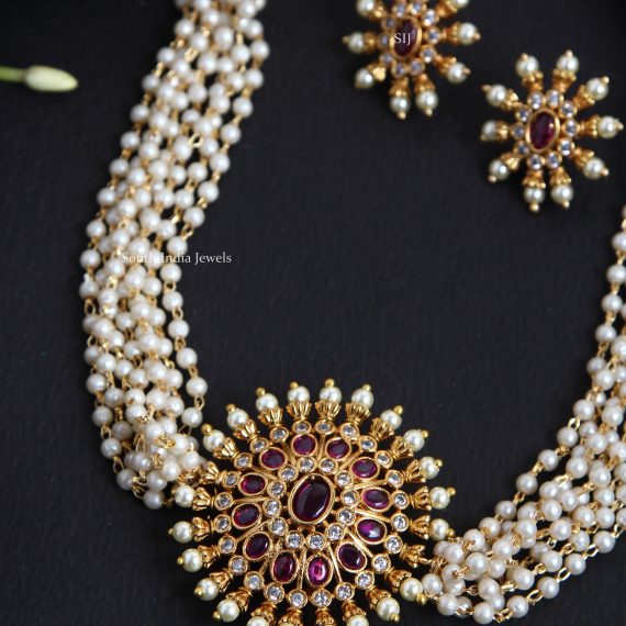 Multi-Layered Pearl Choker -South India Jewels- Online shop