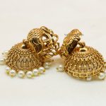 These jewelries would make any woman to fall in love with them .Also shop more Peacock Matt Gold Jhumkas at south India jewels