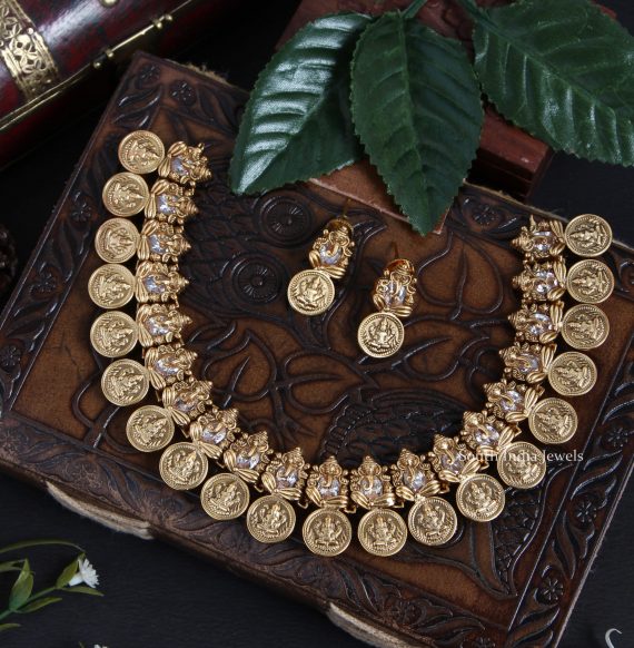 Royal Ganesha Lakshmi Coin Necklace