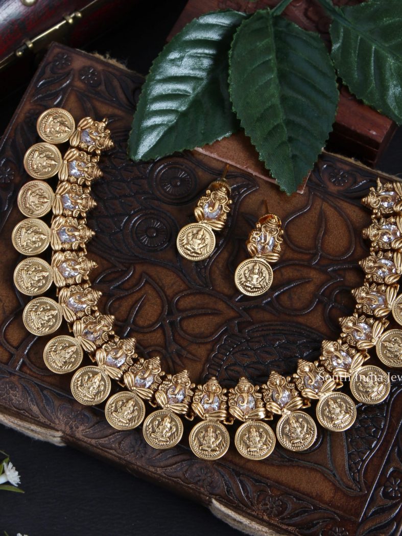 Royal Ganesha Lakshmi Coin Necklace