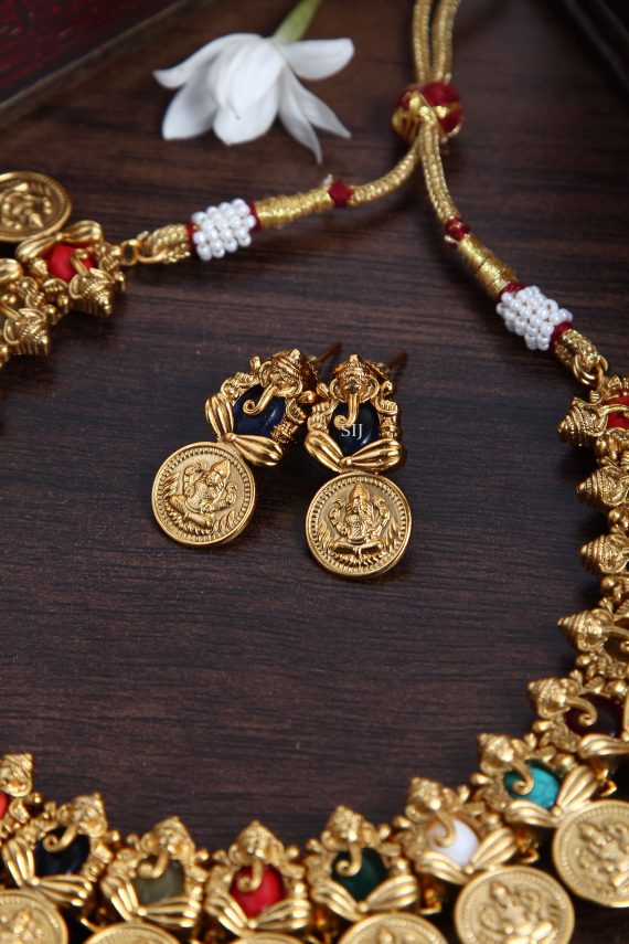 Simple Ganesha Lakshmi Coin Necklace (3)