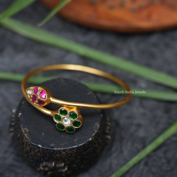 Unique Red & Green Floral Bangle