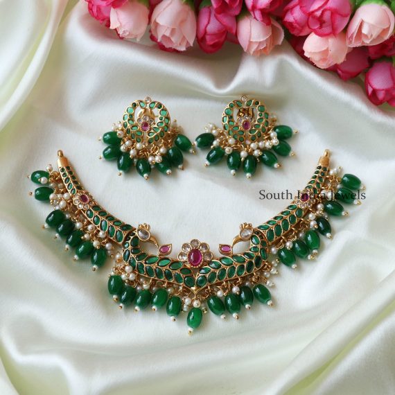 Anshi Emerald Beads Necklace Set