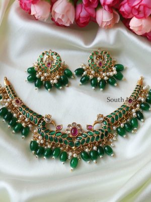 Anshi Emerald Beads Necklace Set