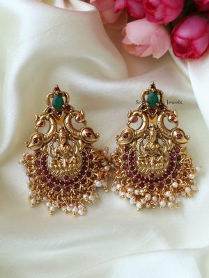 Traditional Shivanya Earrings with Dual Peacock