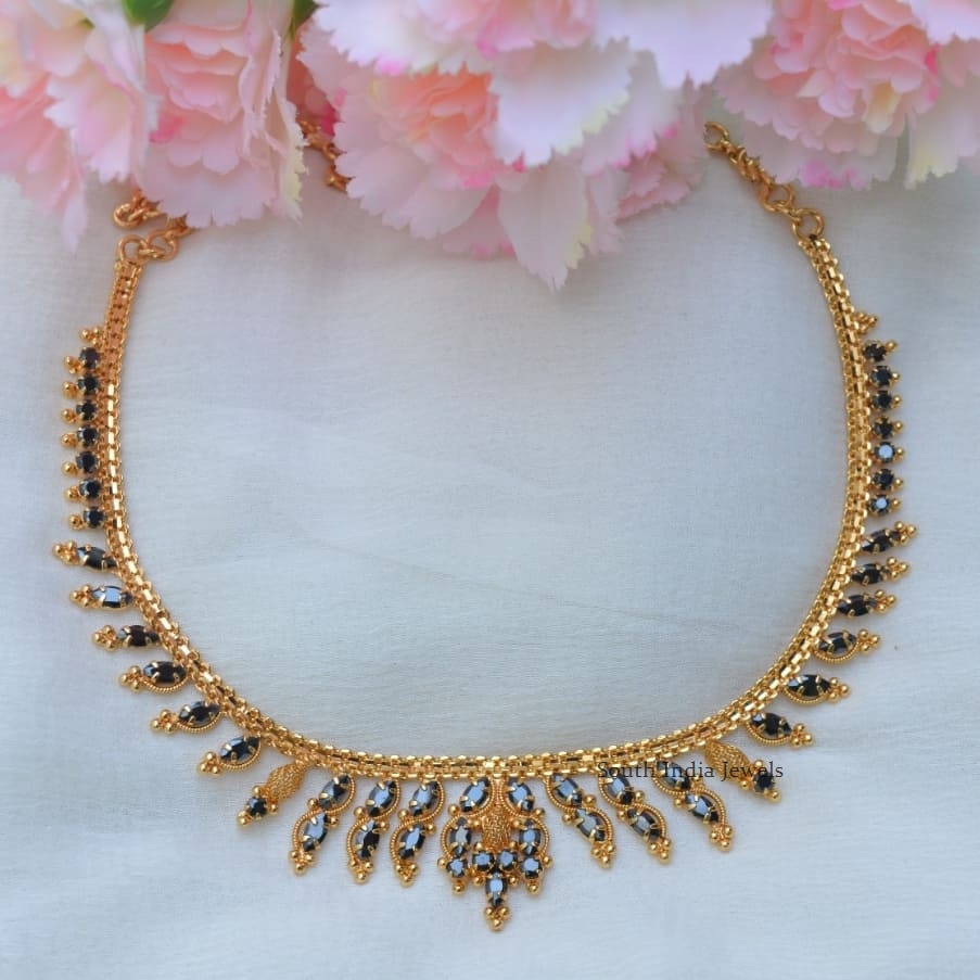 Beautiful Black AD Necklace